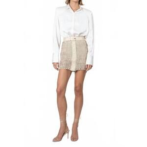 NEW NONCHALANT LABEL kaiden mini skirt in crema